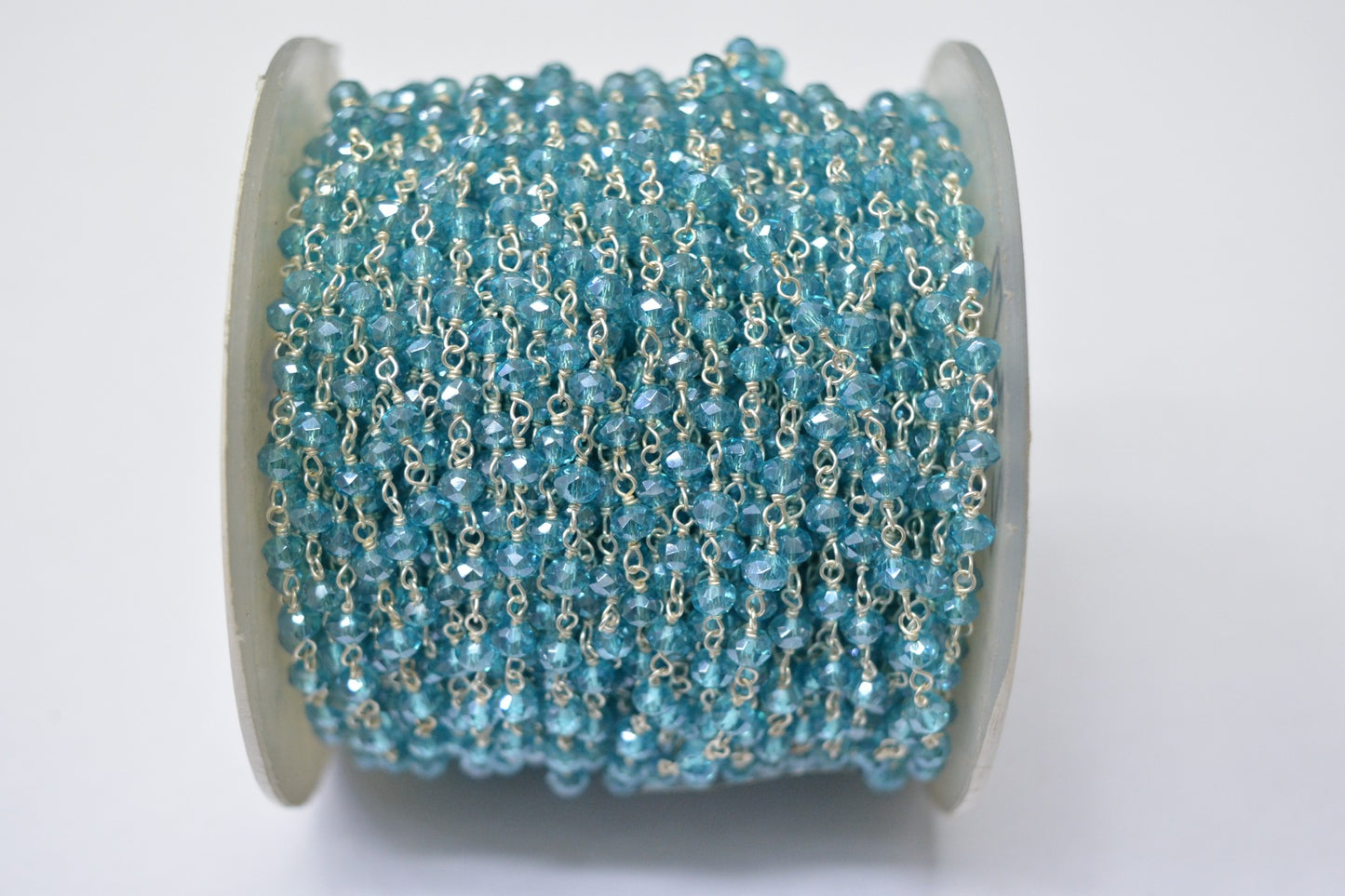 Beautiful 925 Gold Silver Rosary Chain - Crystal