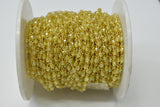 925 Gold Silver Rosary Chain with Zirconia - 3.00mm