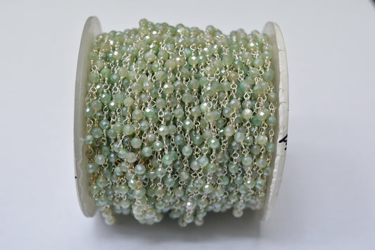 Beautiful Rosary Chain - Amazonite 925 Gold Silver