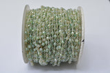 Amazonite Coated Rosary Chain, 925 Sterling Silver, 3mm Faceted