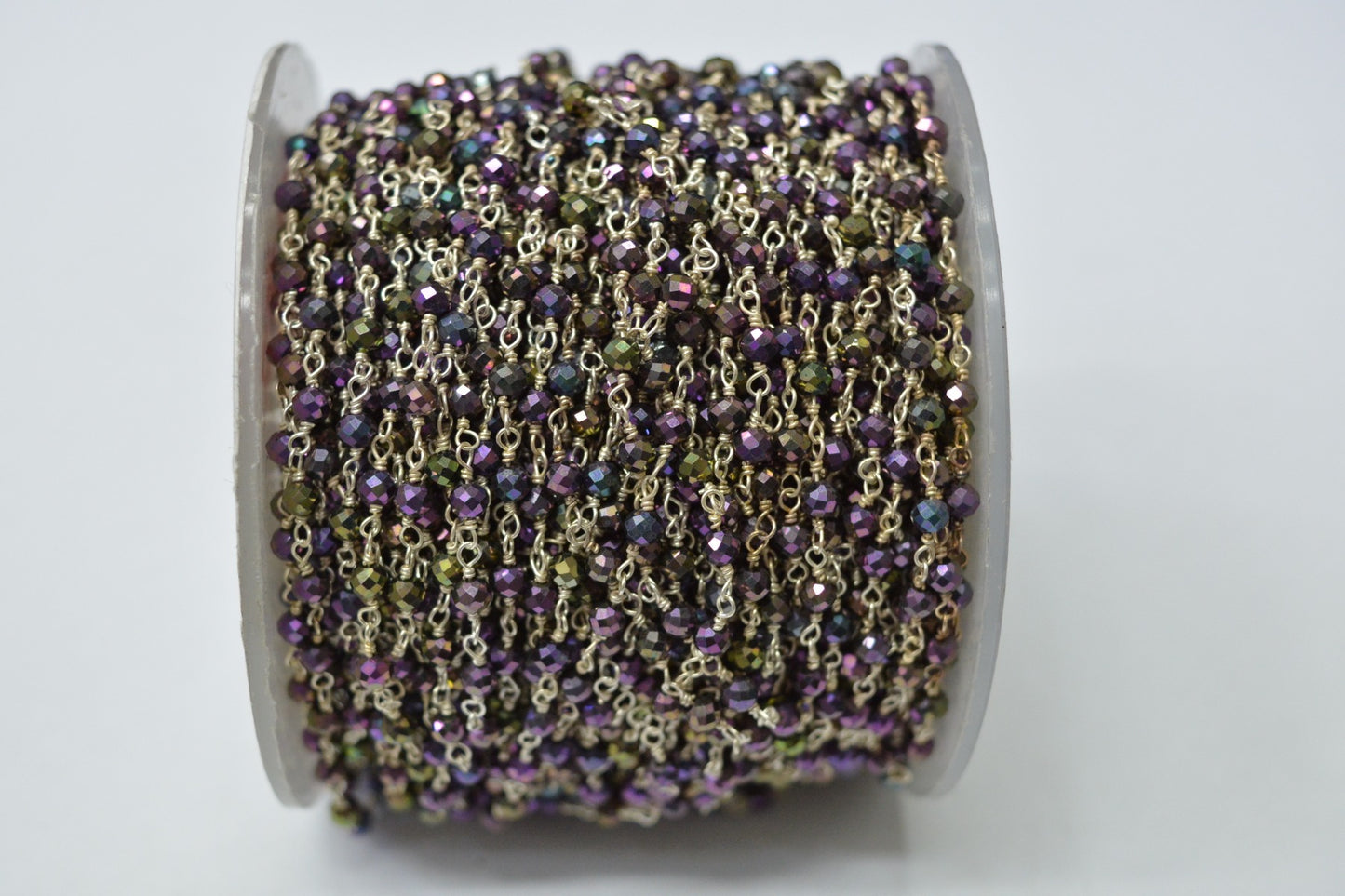 925 Gold Silver Rosary Chain with Stone - 3.00mm #3