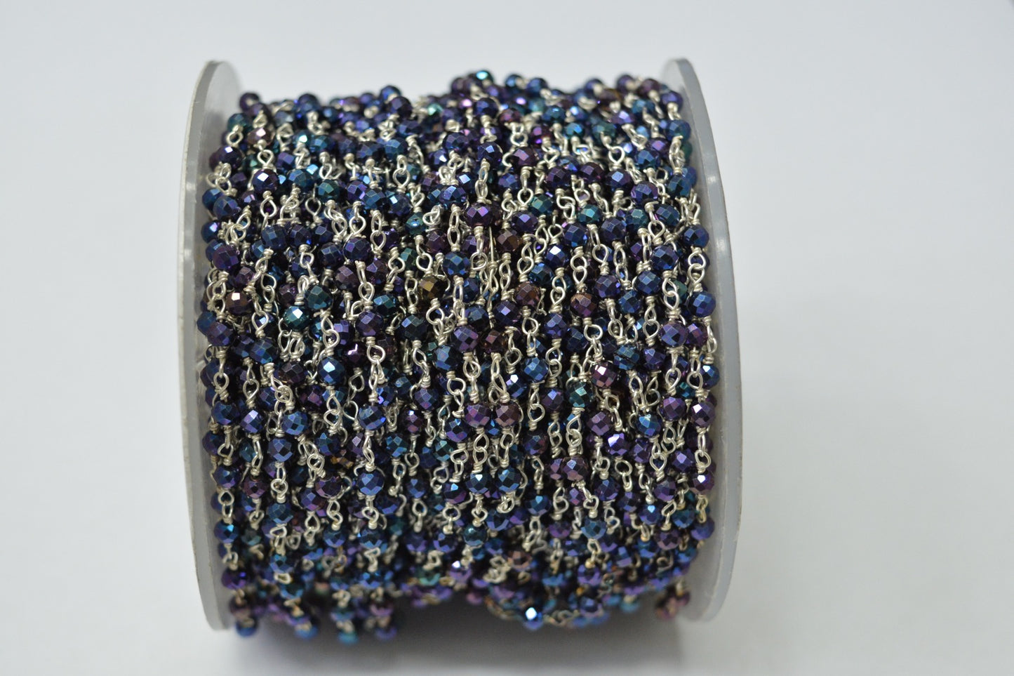 925 Gold Silver Rosary Chain with Stone - 3.00mm #4