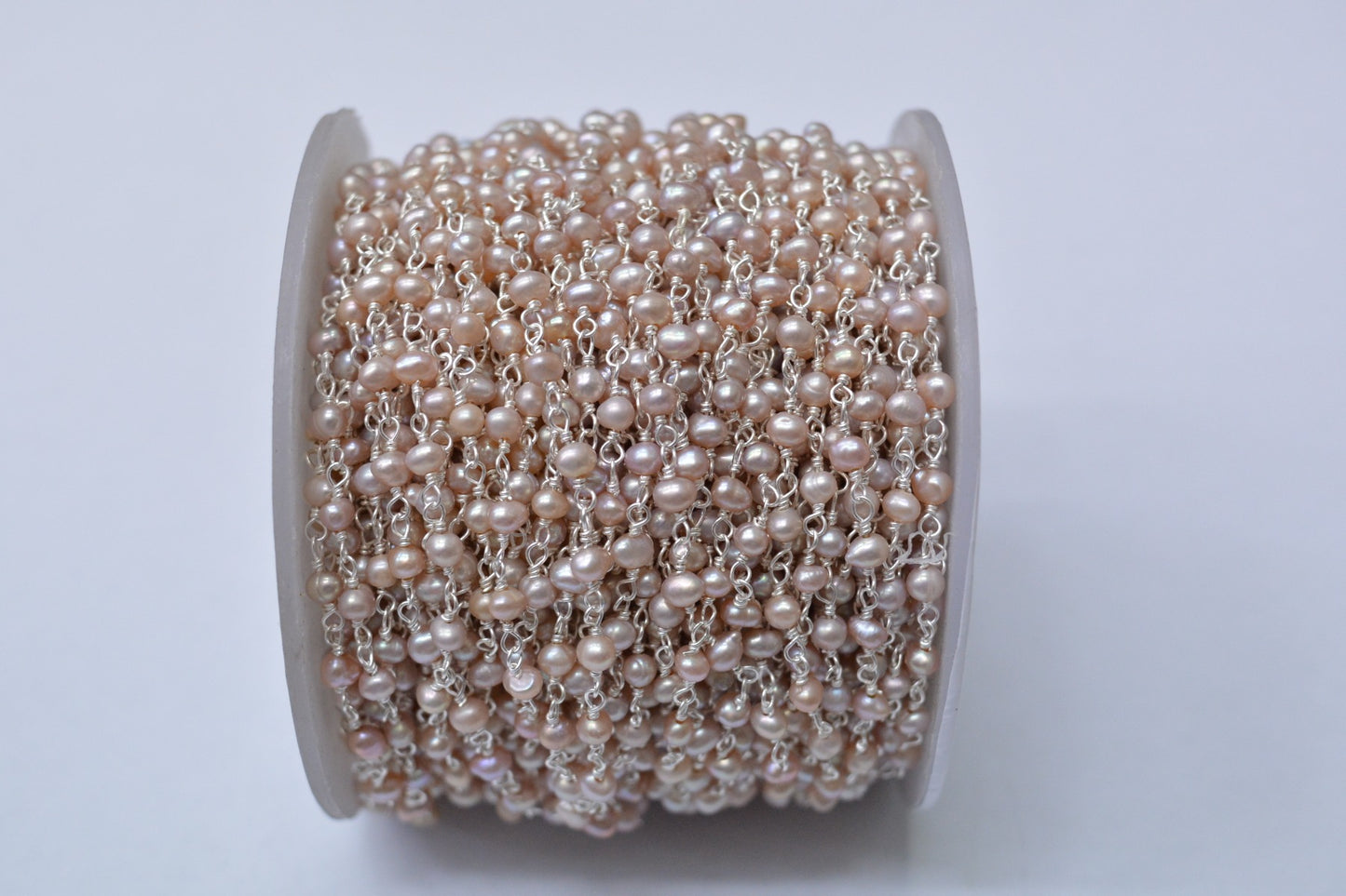 Pearl Rosary Chain - 925 Gold Silver, 3.00mm