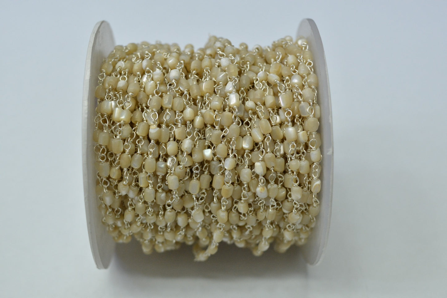 Artisan Pearl Rosary Chain in 925 Silver - 3.20mm