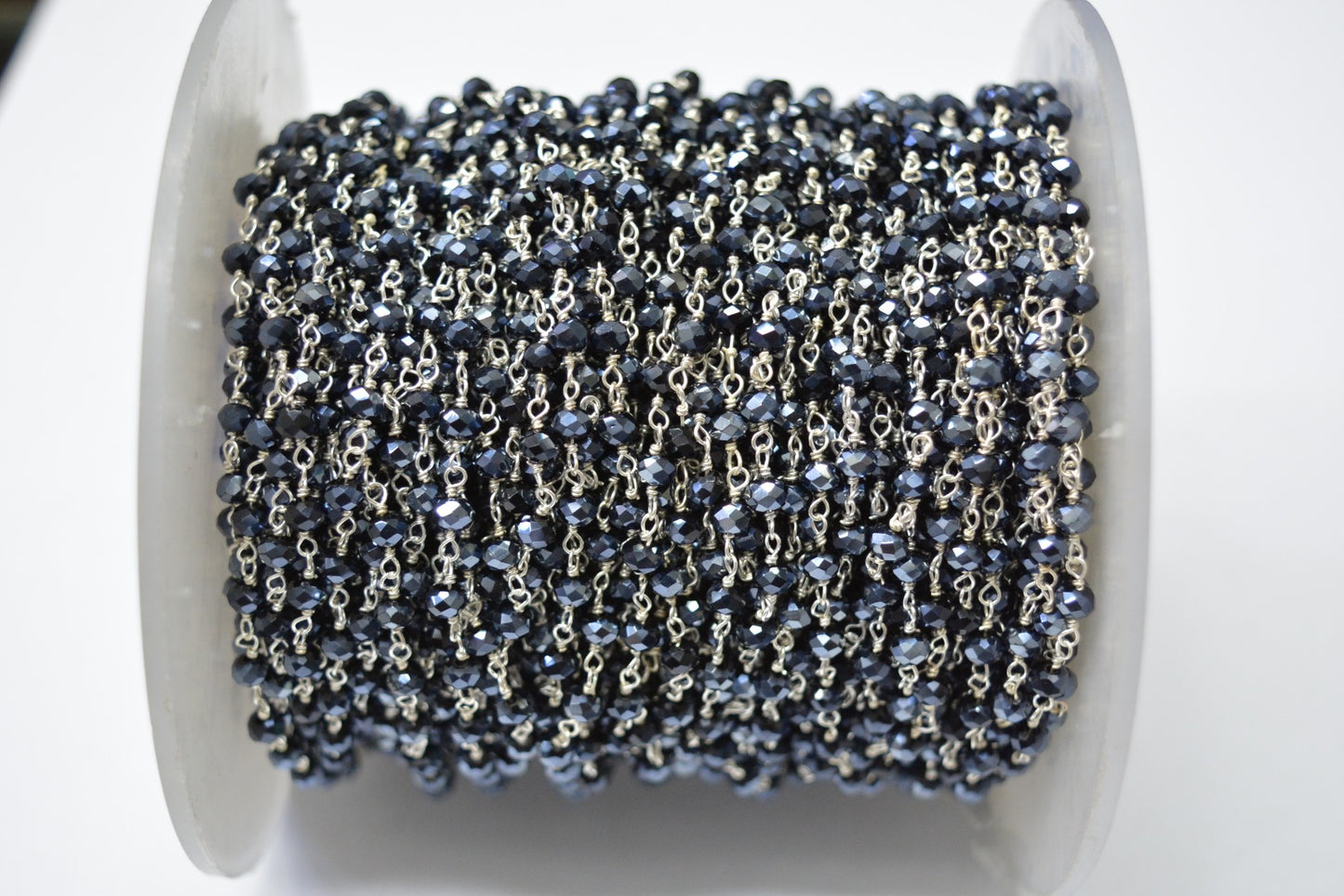 925 Gold Silver Rosary Chain with Spinel - 3.00mm