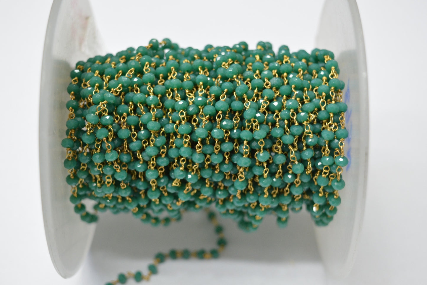 Beautiful Rosary Chain - Chalcedony 925 Gold Silver 3.00mm