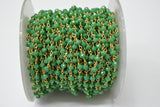 Emerald Rosary Chain - 925 Gold Silver, 3.00mm #2