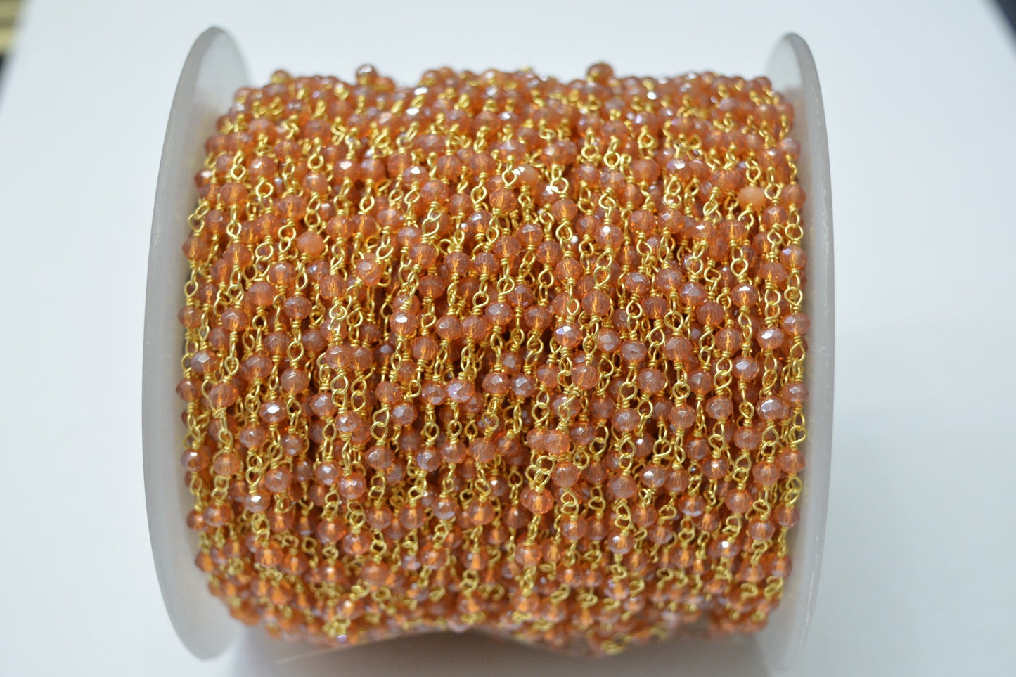 925 Gold Silver Rosary Chain with Crystal - 3.00mm #3