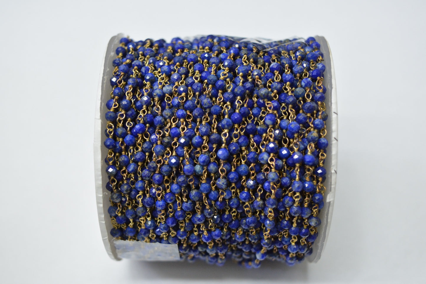 Lapis Rosary Chain - 925 Gold Silver, 3.00mm