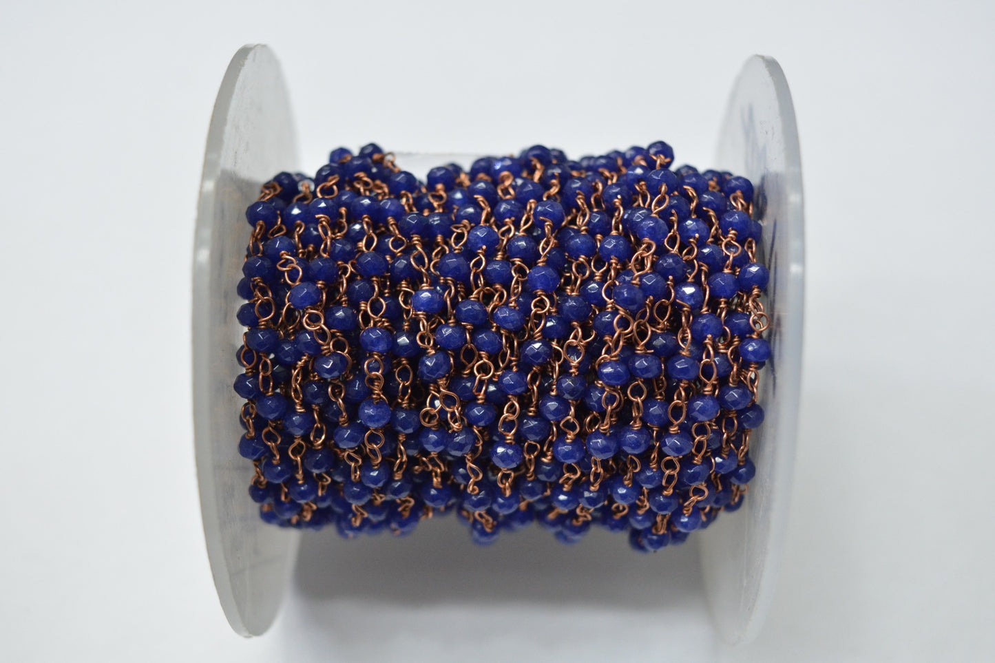 Lapis Rosary Chain - 925 Gold Silver, 3.00mm