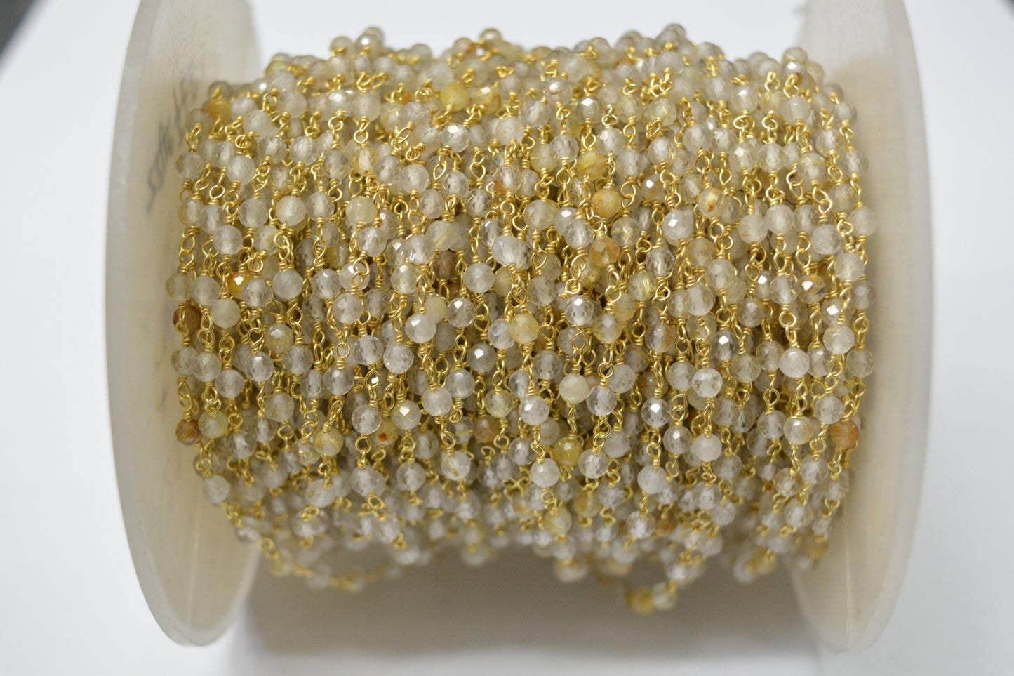 Radiant 925 Gold Silver Rosary Chain - Stone 3.00mm #2