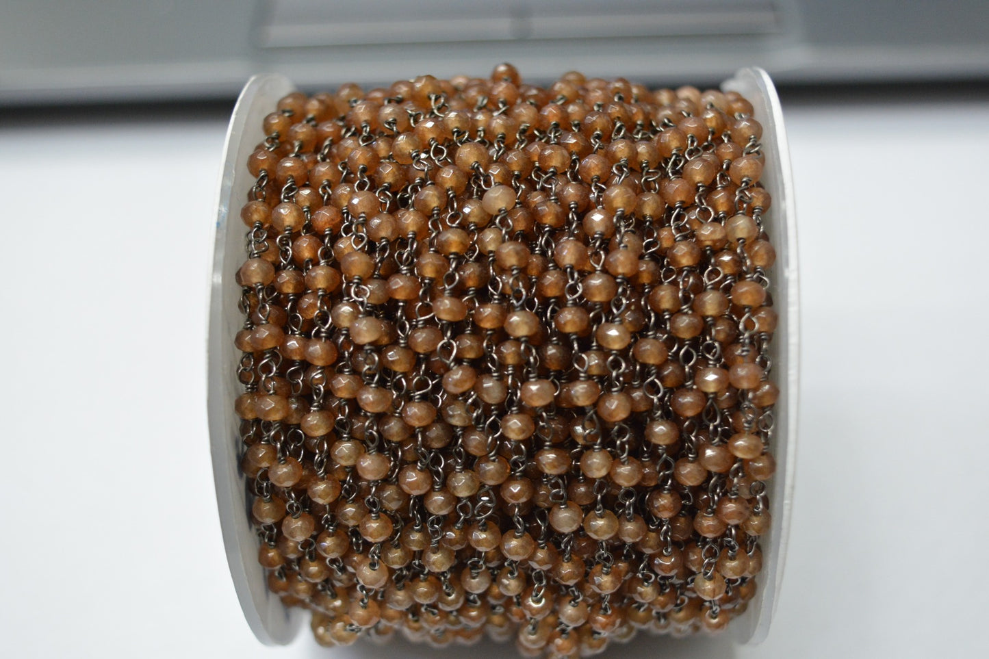 Jade Rosary Chain - 925 Gold Silver, 3.00mm