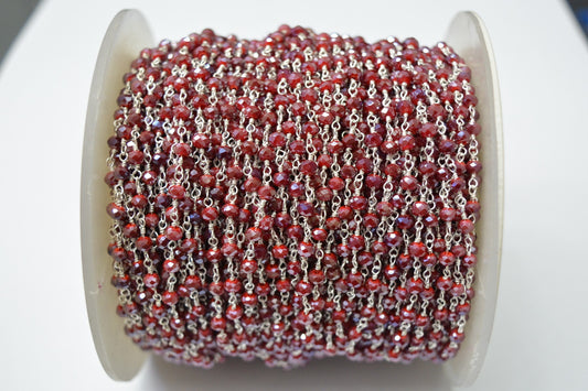 925 Gold Silver Rosary Chain with Chalcedony - 3.00mm #5