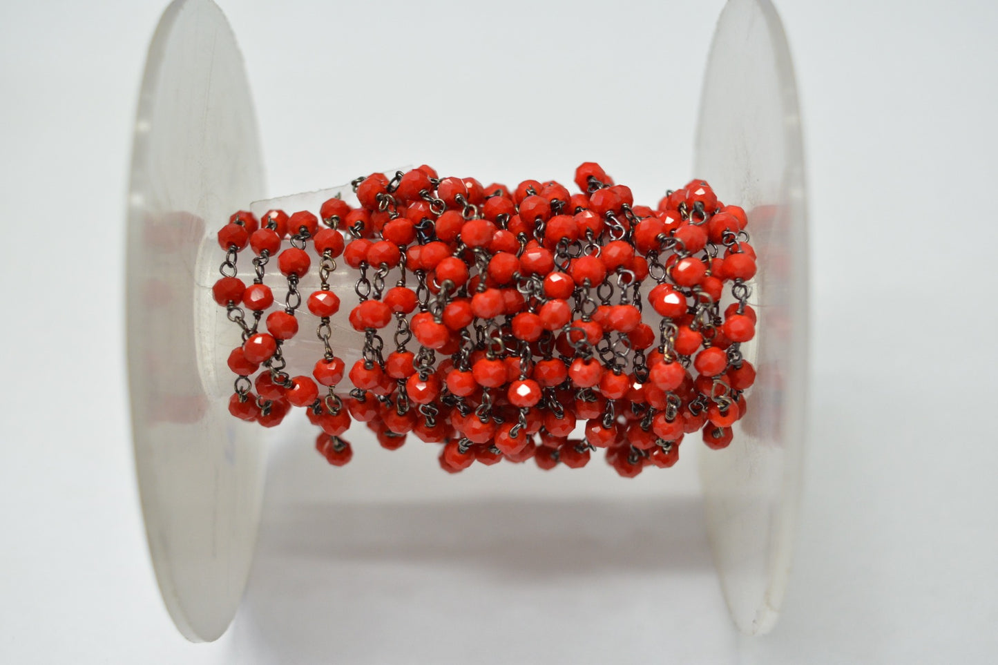 Graceful Coral Rosary Chain in 925 Gold Silver - 3.00mm