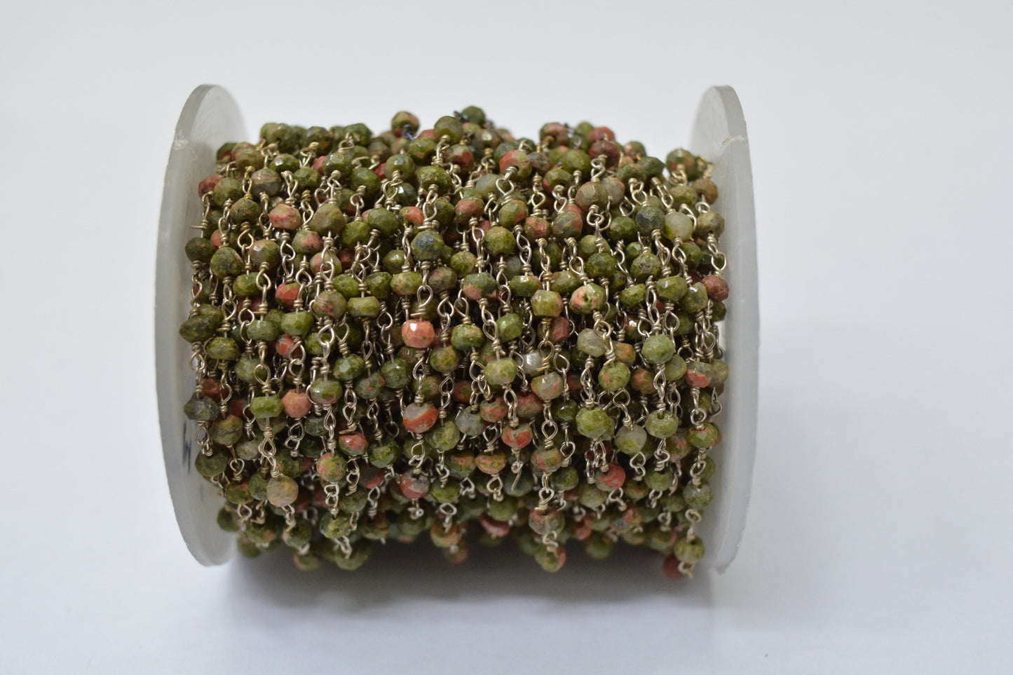 Delicate 925 Gold Silver Rosary Chain - Stone 3.00mm