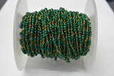 Emerald Rosary Chain, 925 Sterling Silver, 3mm Faceted