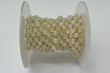 Trendy 925 Gold Silver Rosary Chain - Chalcedony 5.00mm