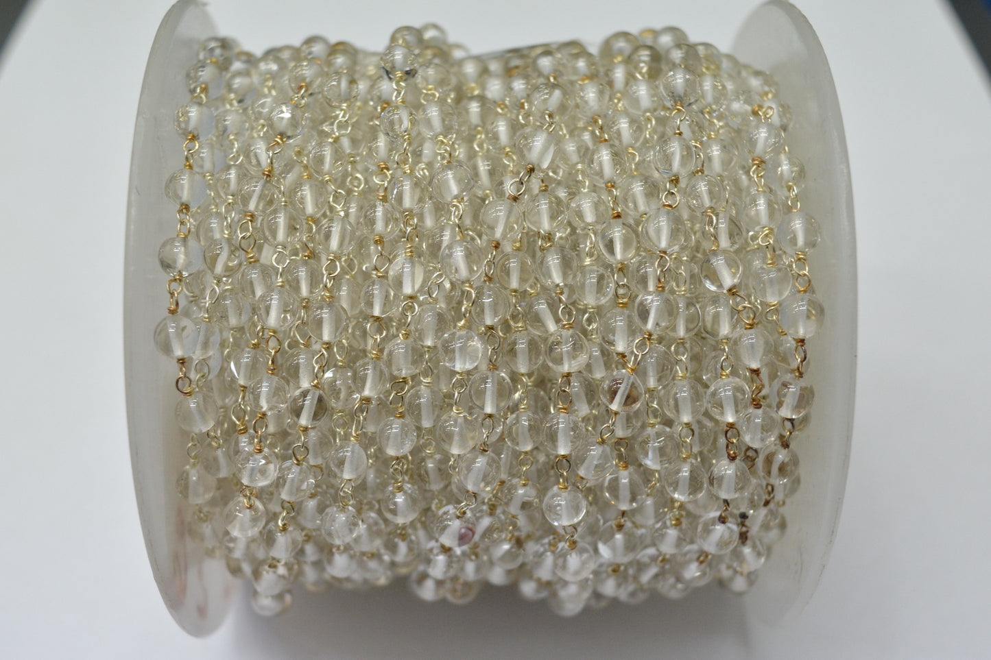 Stunning Rosary Chain - Crystal 925 Gold Silver 5.00mm