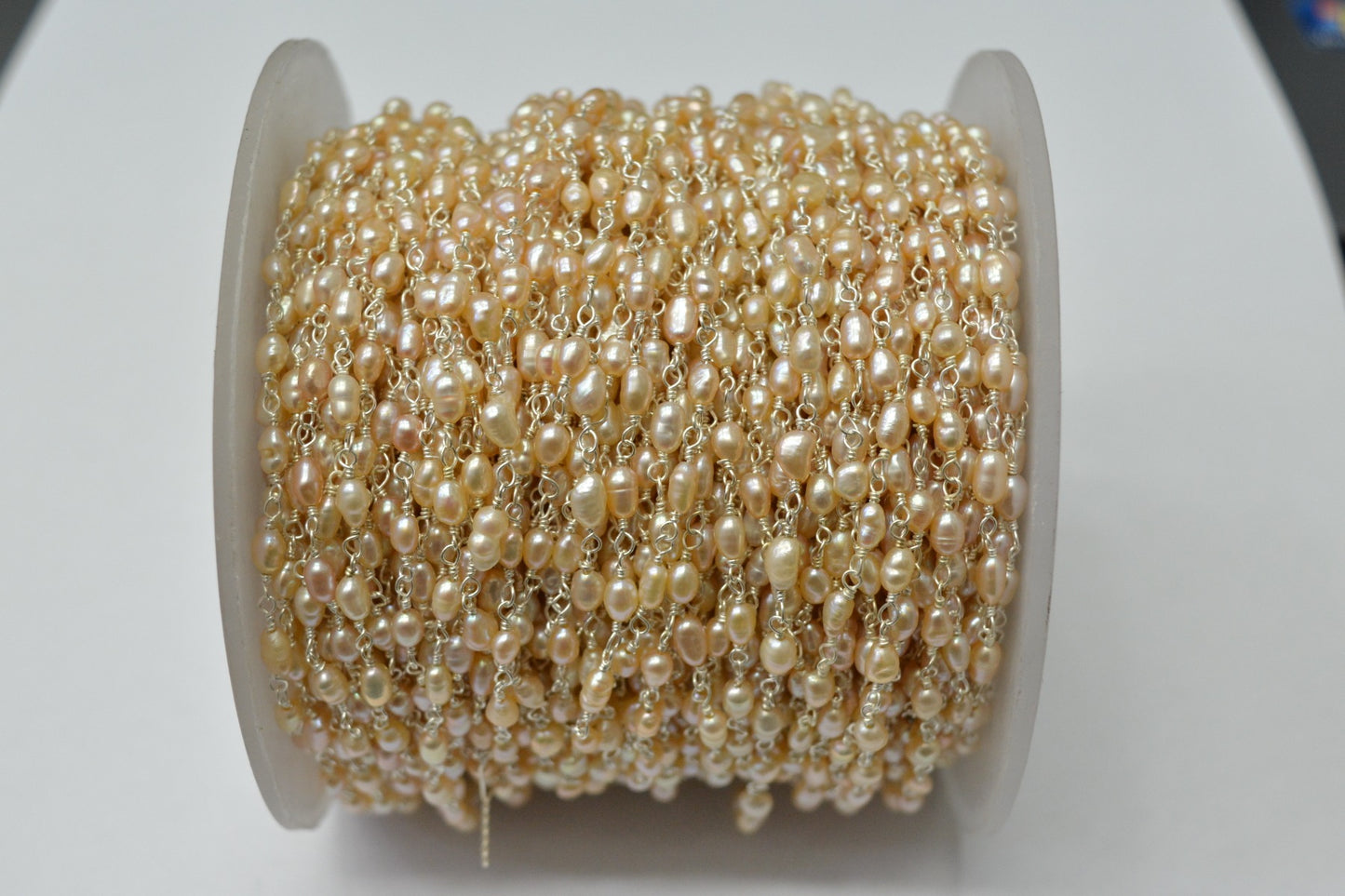 Unique 925 Gold Silver Rosary Chain - Pearl 4.20mm