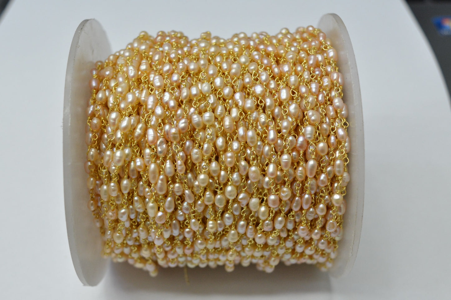 Unique 925 Gold Silver Rosary Chain - Pearl 4.20mm