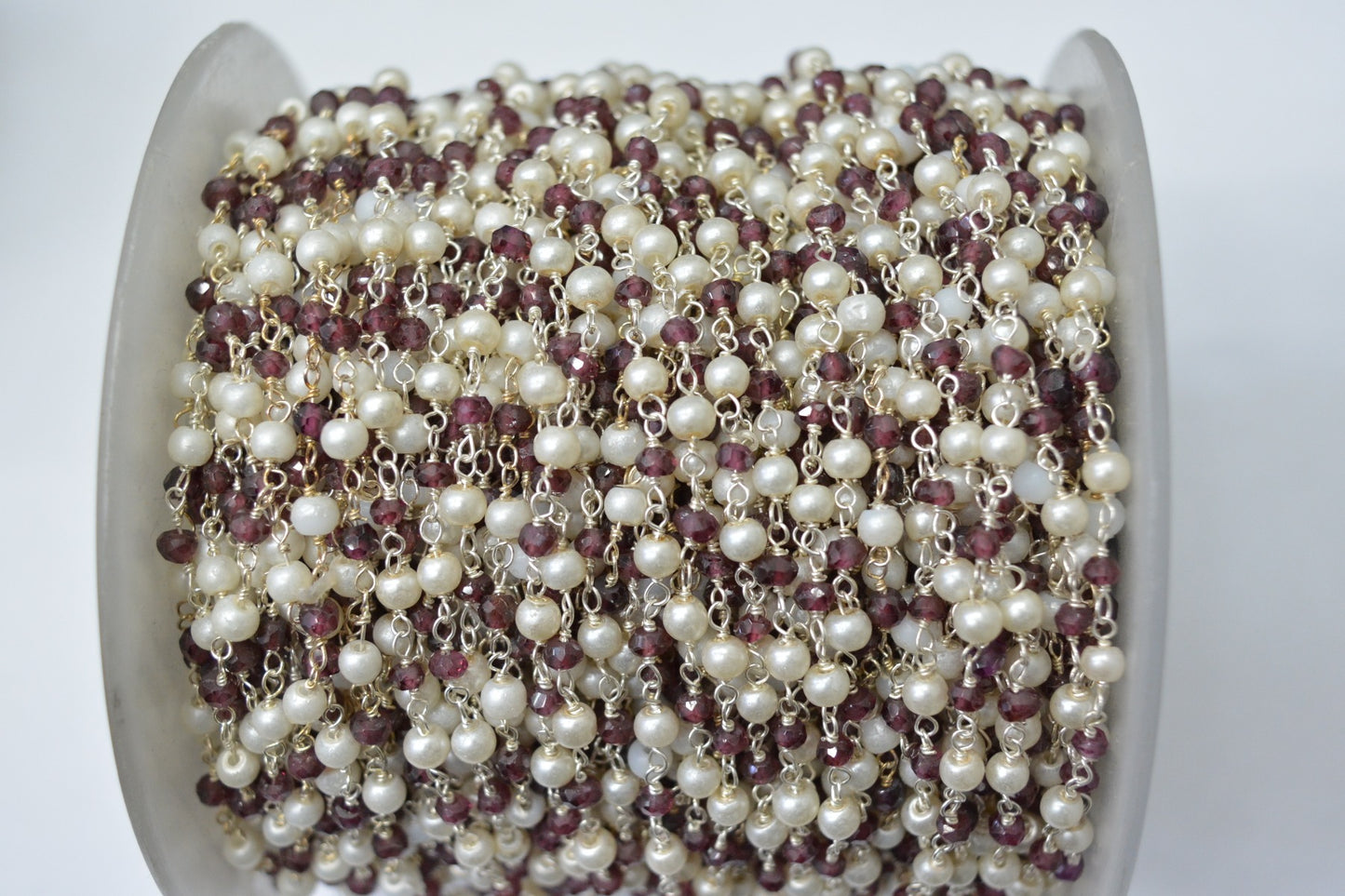 Pearl Rosary Chain - 925 Gold Silver, 3.00mm #2