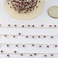 Handmade Garnet Rosary Chain in 925 Silver Gold - 2mm