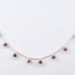 Handmade Garnet Rosary Chain in 925 Silver Gold - 2mm