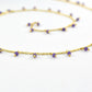 Handmade Amethyst Rosary Chain in 925 Silver Gold - 2mm