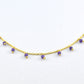 Handmade Amethyst Rosary Chain in 925 Silver Gold - 2mm