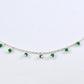 Stylish Emerald Rosary Chain in 925 Silver Gold - 2mm