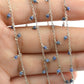 Lapis Rosary Chain - 925 Silver Gold, 2mm