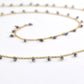 Lapis Rosary Chain - 925 Silver Gold, 2mm