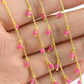 925 Silver Gold Rosary Chain with Chalcedony - 2mm #4