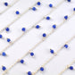 Gorgeous Rosary Chain - Chalcedony 925 Silver Gold 2mm #2