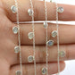 Stunning 925 Silver Gold Rosary Chain - Labradorite 4mm