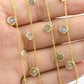 Stunning 925 Silver Gold Rosary Chain - Labradorite 4mm