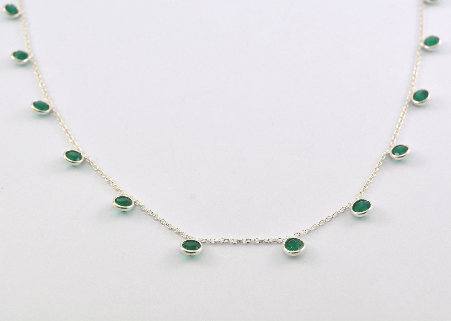 925 Silver Gold Rosary Chain with Onyx - 4mm