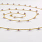 Vintage 925 Silver Gold Rosary Chain - Amethyst 4mm