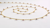 Vintage 925 Silver Gold Rosary Chain - Amethyst 4mm