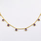 Vintage 925 Silver Gold Rosary Chain - Amethyst 4mm