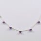 Vintage 925 Silver Gold Rosary Chain - Amethyst 4mm