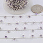 Graceful Rosary Chain - Amethyst 925 Silver Gold 4mm