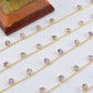 Graceful Rosary Chain - Amethyst 925 Silver Gold 4mm