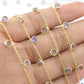 Graceful Rosary Chain - Amethyst 925 Silver Gold 4mm