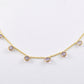 Graceful Rosary Chain - Amethyst 925 Silver Gold 4mm
