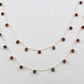 Graceful 925 Silver Gold Rosary Chain - Garnet 4mm