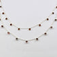 Garnet Rosary Chain - 925 Silver Gold, 3mm