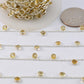 Citrine Rosary Chain - 925 Silver Gold, 4mm