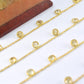 Citrine Rosary Chain - 925 Silver Gold, 4mm