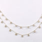 Classic Moonstone Rosary Chain in 925 Silver Gold - 4mm